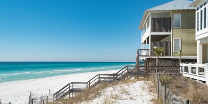 Beach houses on Dune Allen Beach FL