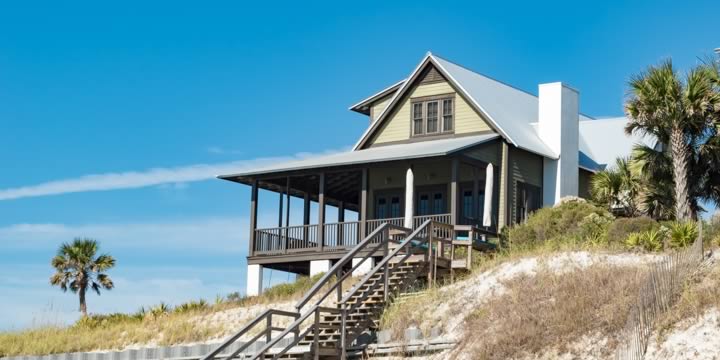 House in Blue Mountain Beach overlooking the Florida Gulf