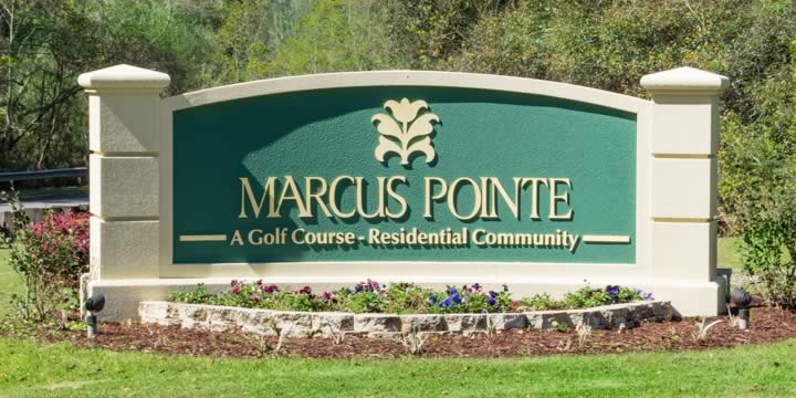 Entrance to Marcus Pointe homes