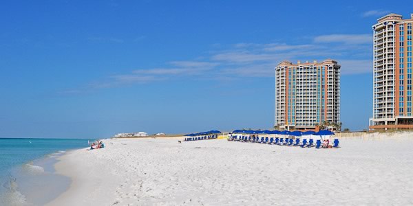 Beachfront condos located on Pensacola Beach