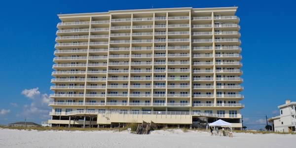 Windemere condominium seen from the beach in Perdido Key